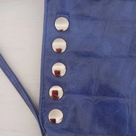 Kenneth Cole Reaction Studded Blue Small Crossbody Handbag Purse - Picture 10 of 11